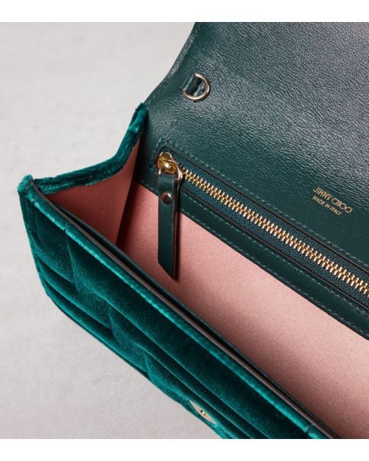 70%オフセールJIMMY CHOO AVENUE QUILTED VELVET CHAIN WALLET Jimmy Choo Avenue Velvet Wallet On Chain in Black | Lyst Canada