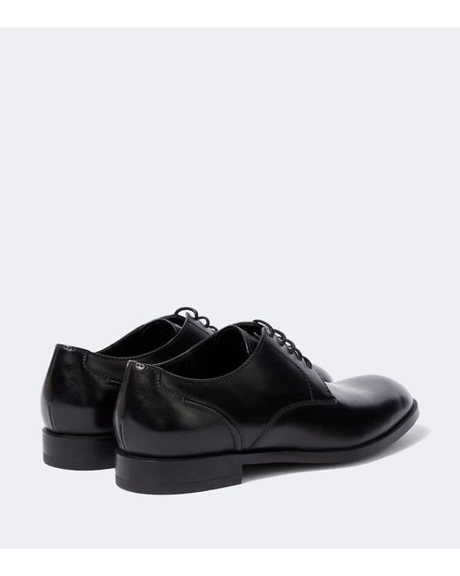 Zegna Black Siena Flex Formal Derby Shoes for men