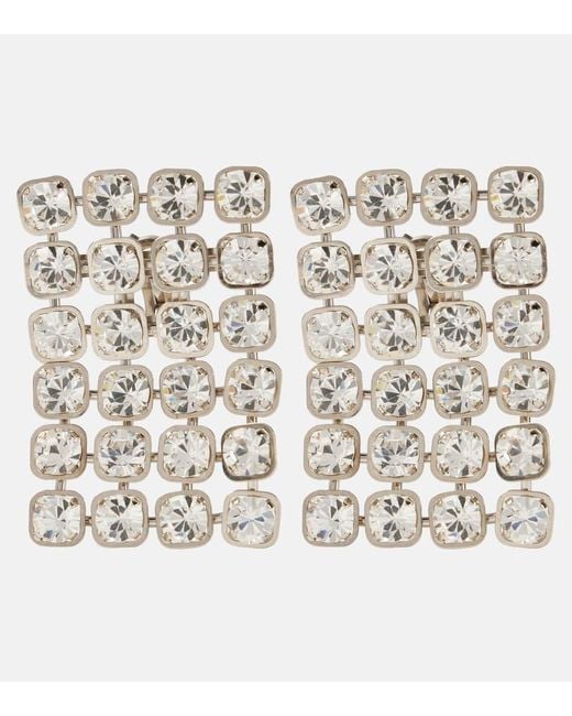 Balenciaga Metallic 10Pm Embellished Drop Earrings