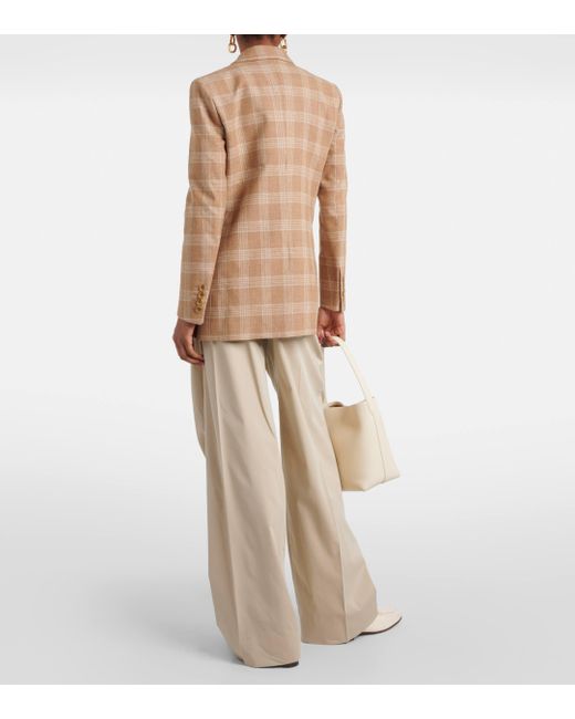 Blazé Milano Brown Seven Seas Everyday Cotton And Linen-blend Blazer