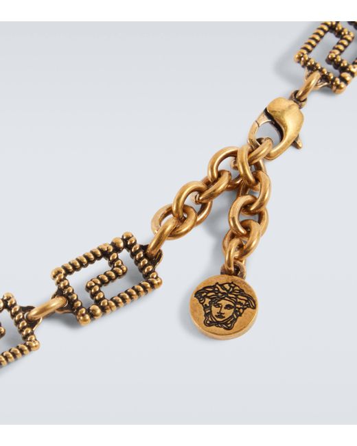 Versace Metallic Greca Necklace for men