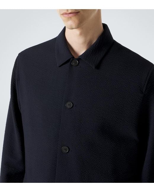 Sunspel Blue Wool-Blend Jacket for men