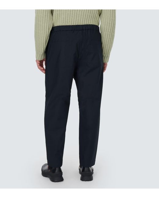 Jil Sander Gerade Hose Aus Baumwolle in Blue für Herren