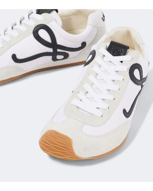 Loewe White Ballet Runner 2.0 Nylon & Calfskin Sneakers for men