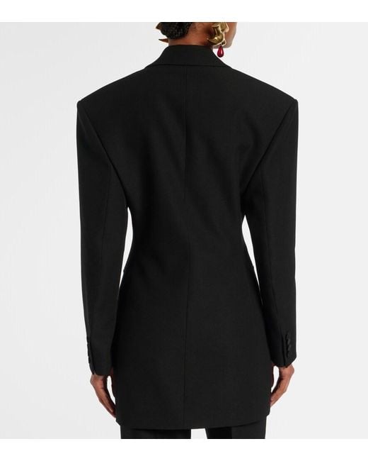 Saint Laurent Black Wool-Blend Blazer