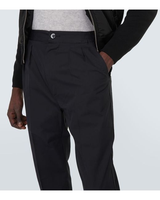 Pantalones rectos de algodon y seda Tom Ford de hombre de color Gray
