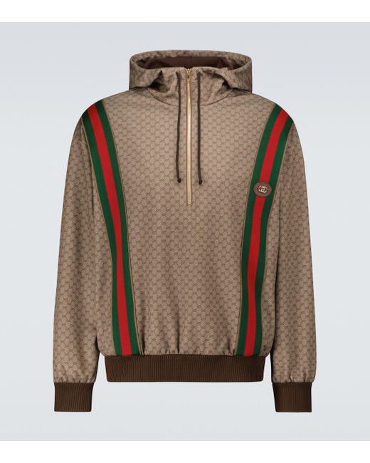 Gucci Metallic Mini GG Jersey Hooded Sweatshirt for men