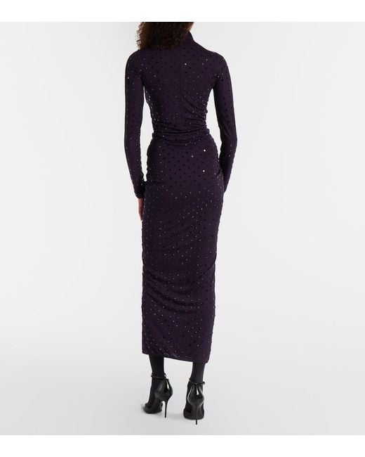 Alaïa Blue Embellished Midi Dress