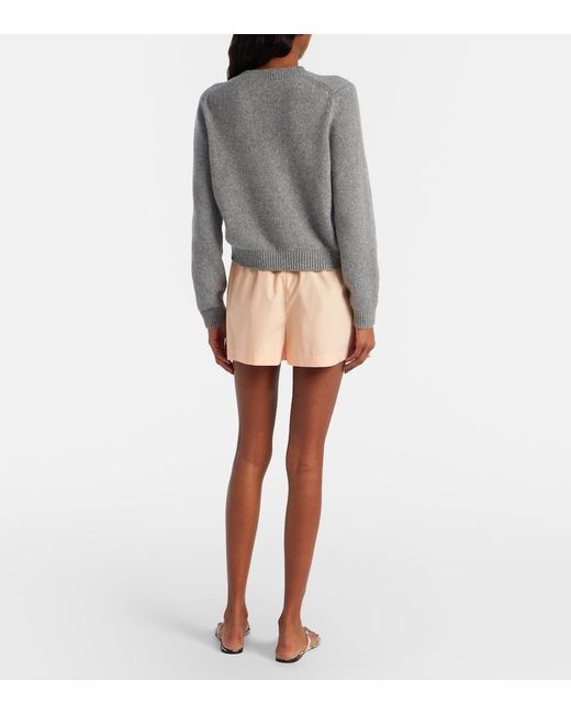 Khaite Natural Robbie Cotton Shorts