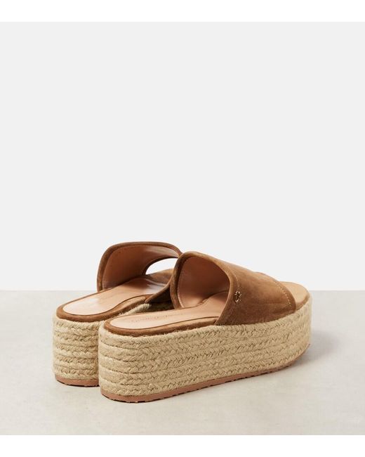 Gianvito Rossi Brown Suede Espadrilles