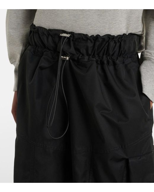 The Attico Black Cotton-Blend Cargo Pants