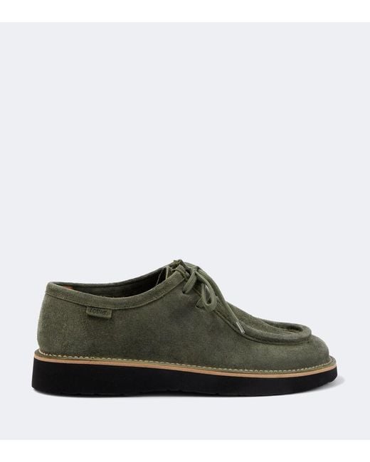 Loewe Green Faro Suede Boat Shoes for men