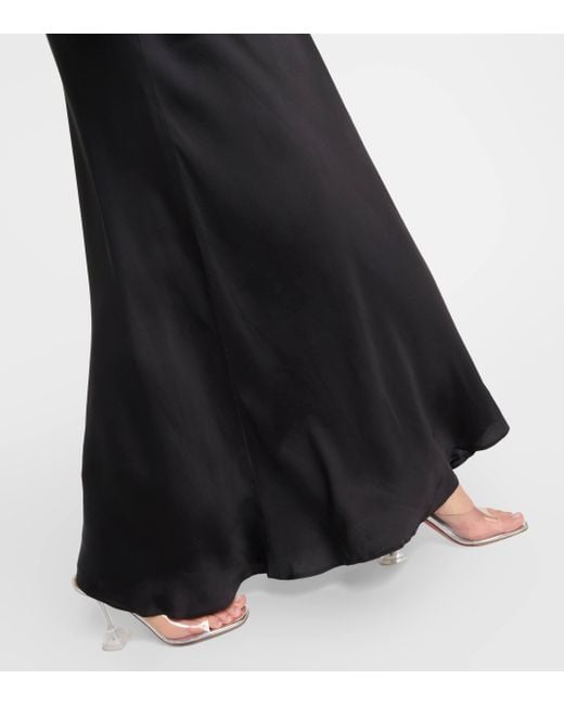 Self-Portrait Black Peplum Boucle Gown
