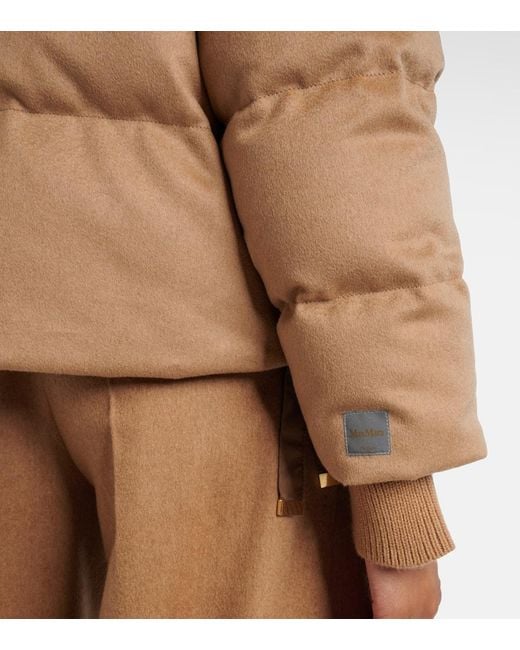 Max Mara Brown Wendbare Daunenjacke Diego Aus Kamelhaar