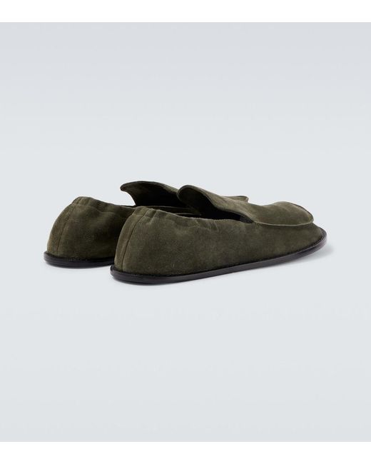 Loewe Loafers Flex Aus Veloursleder in Green für Herren