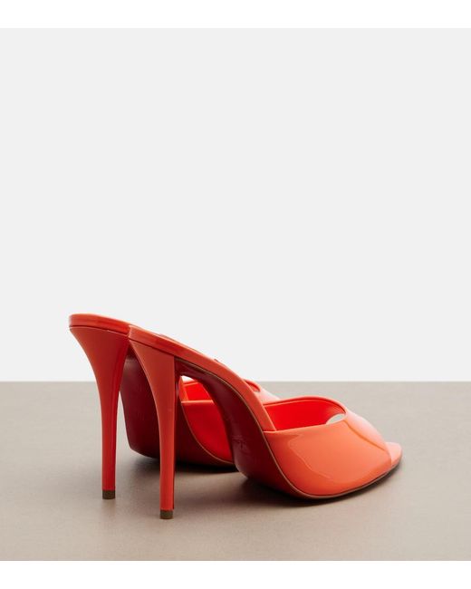 Christian Louboutin Red Miss Z Patent Leather Mules