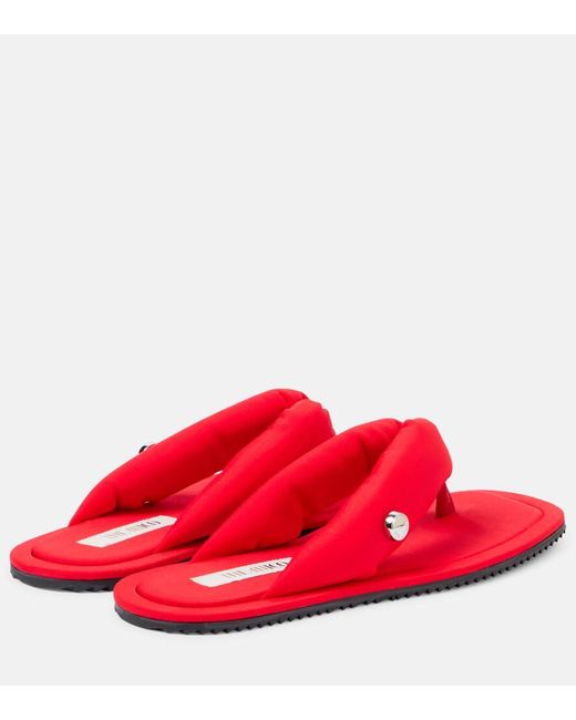 The Attico Red Indie Canvas Thong Sandals