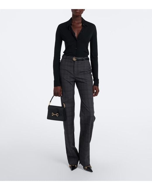 Gucci Black Crepe Jersey Shirt