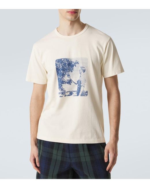 J.W. Anderson Blue Printed Cotton Jersey T-Shirt for men
