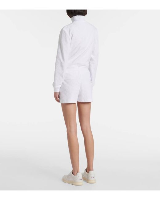 Shorts En Rizo De Mezcla De Algodon Con Gg Gucci de color White