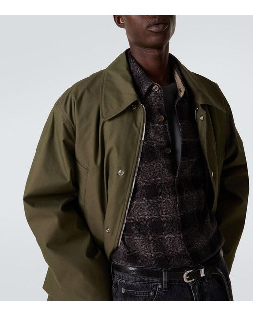 Our Legacy Green Hunter Cotton-Blend Canvas Jacket for men