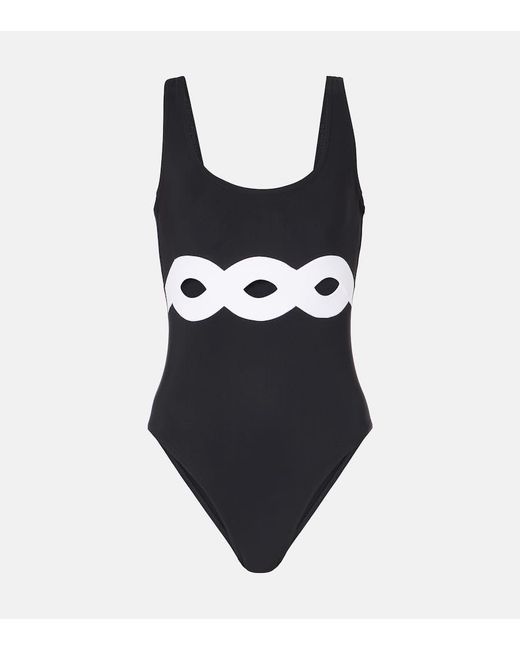 Karla Colletto Black Cutout Swimsuit