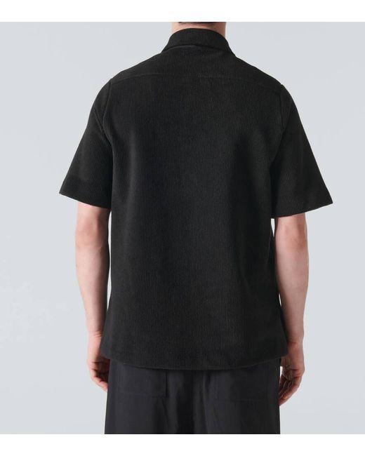 Camisa de mezcla de algodon con cremallera Jil Sander de hombre de color Black
