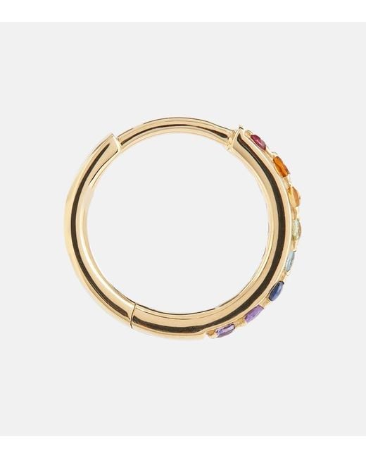 PERSÉE Metallic Einzelner Ohrring Chakras Rainbow Piercing aus 18kt Gelbgold