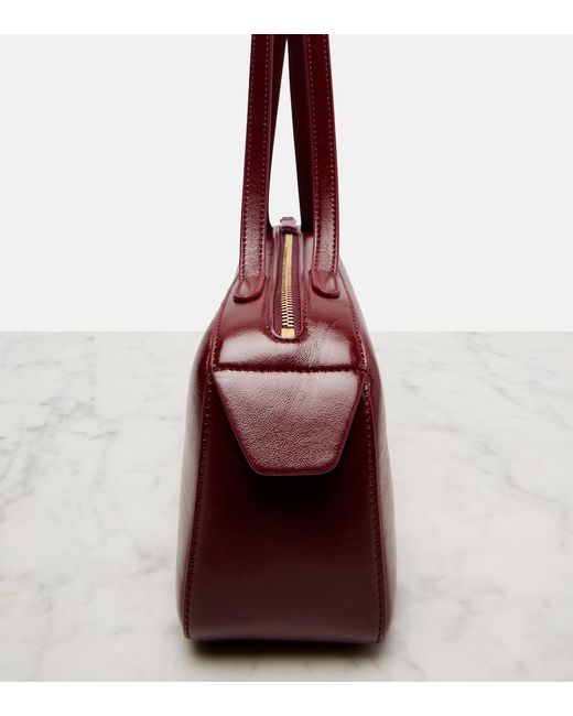 Khaite Red Simona Patent Leather Shoulder Bag