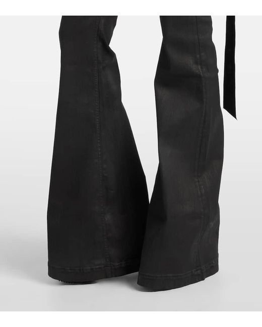 Rick Owens Blue Bolan High-Rise Bootcut Jeans