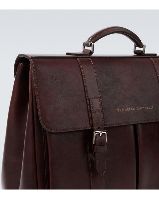 Borsa Portadocumenti di Brunello Cucinelli in Brown da Uomo