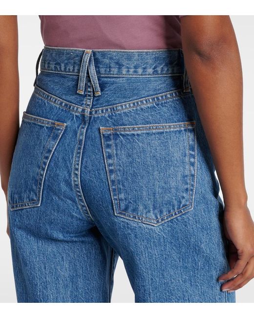SLVRLAKE Denim Blue Eva High-Rise Wide-Leg Jeans