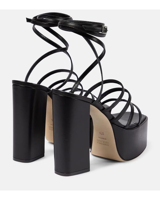 Sandalias Evita De Piel Adornada Paris Texas de color Black