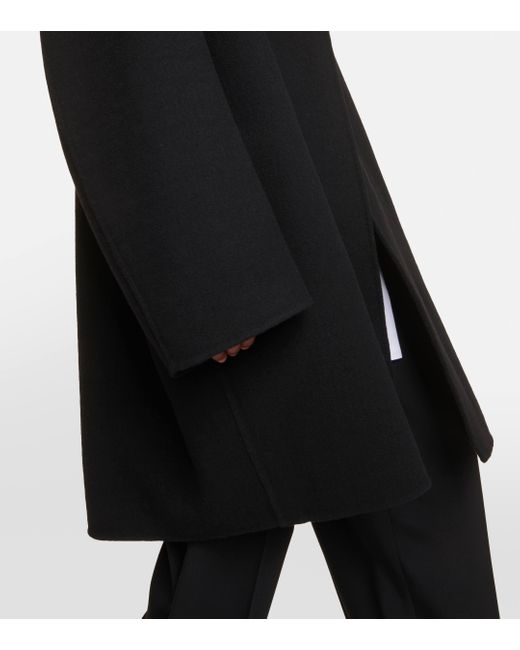 Manteau Verlain oversize en laine melangee The Row en coloris Black