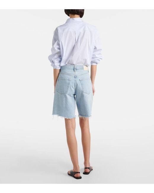 Citizens of Humanity Blue Ayla Distressed Denim Shorts