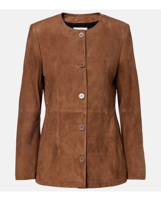 Nour Hammour Brown Maud Suede Jacket