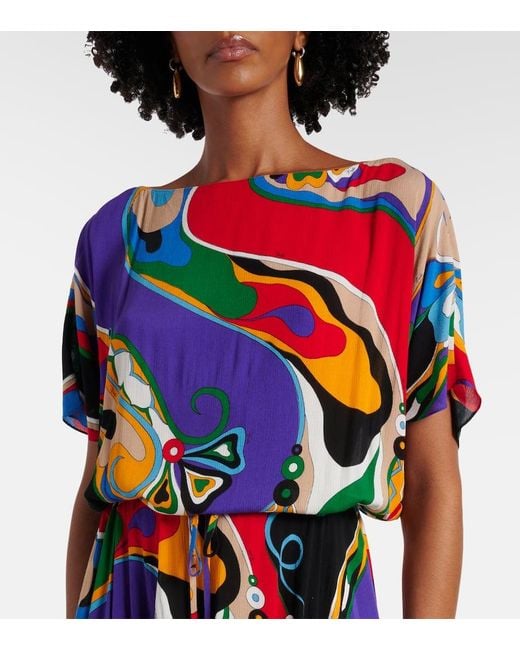 Emilio Pucci White Orchidee Asymmetric Minidress