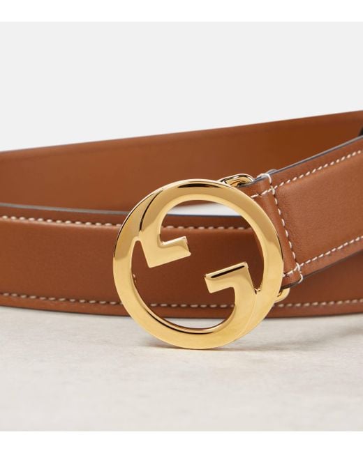 Gucci Brown Blondie Leather Belt