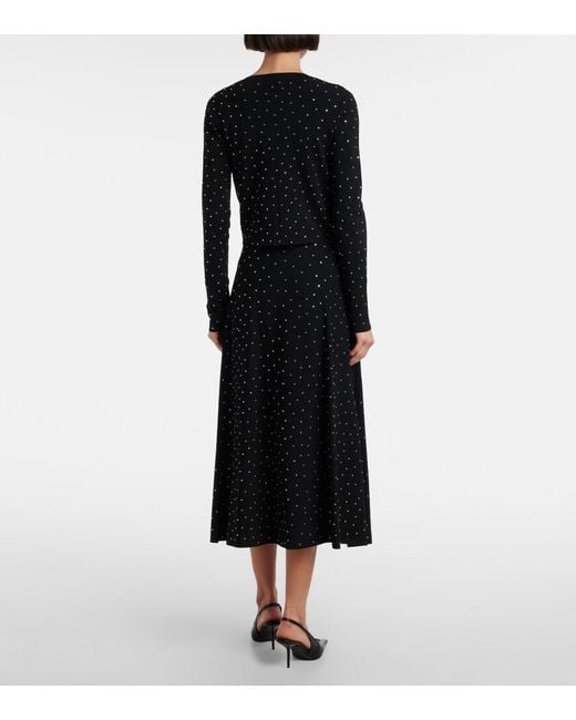Altuzarra Black Scaramouche Embellished Midi Skirt