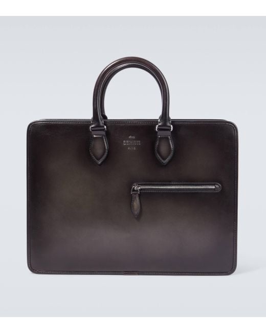 Berluti 2 Jour Leather Briefcase in Black for Men Lyst UK