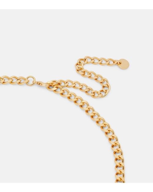 Collier Grave Self-Portrait en coloris Metallic