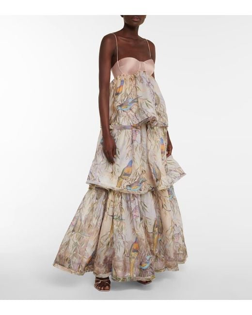 Gianvito Rossi Natural Sandalen Aus Metallic-Leder