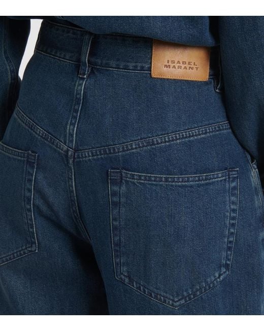 Isabel Marant Blue Ophra Straight Jeans
