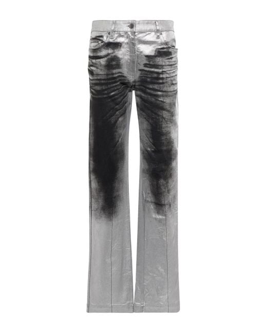 Peter Do Denim Metallic Mid-rise Straight Jeans | Lyst