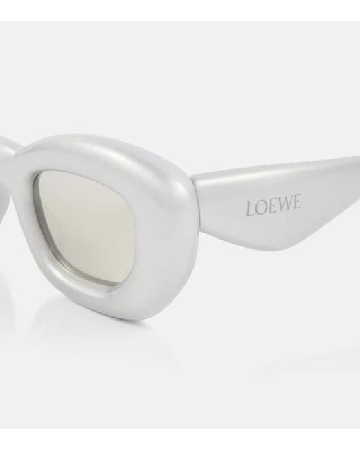 Loewe Metallic Inflated Rectangular Sunglasses