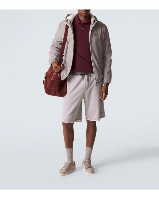 Brunello Cucinelli Purple Technical Puffer Jacket for men