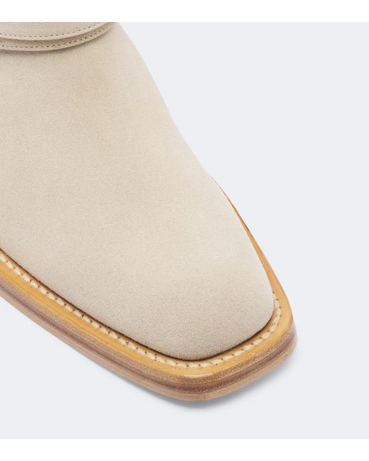 Rabanne Natural Suede Biker Boots
