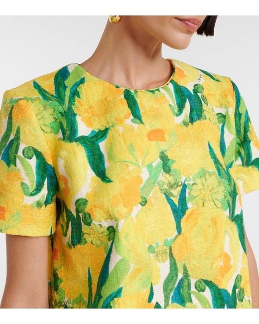 LaDoubleJ Green Swing Printed Cotton Minidress