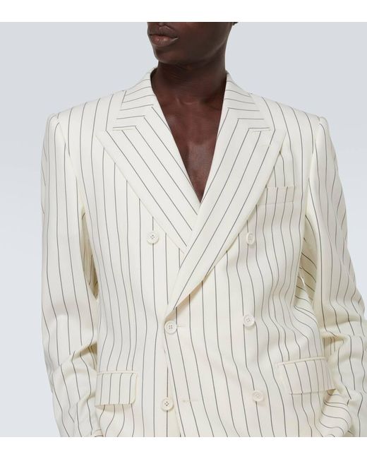 Dolce & Gabbana Blazer aus Wolle und Seide in White für Herren