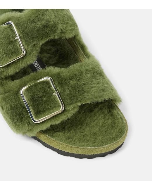 Birkenstock Green Sandalen Arizona Aus Shearling